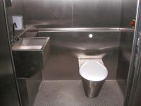 Stainless steel toilet module