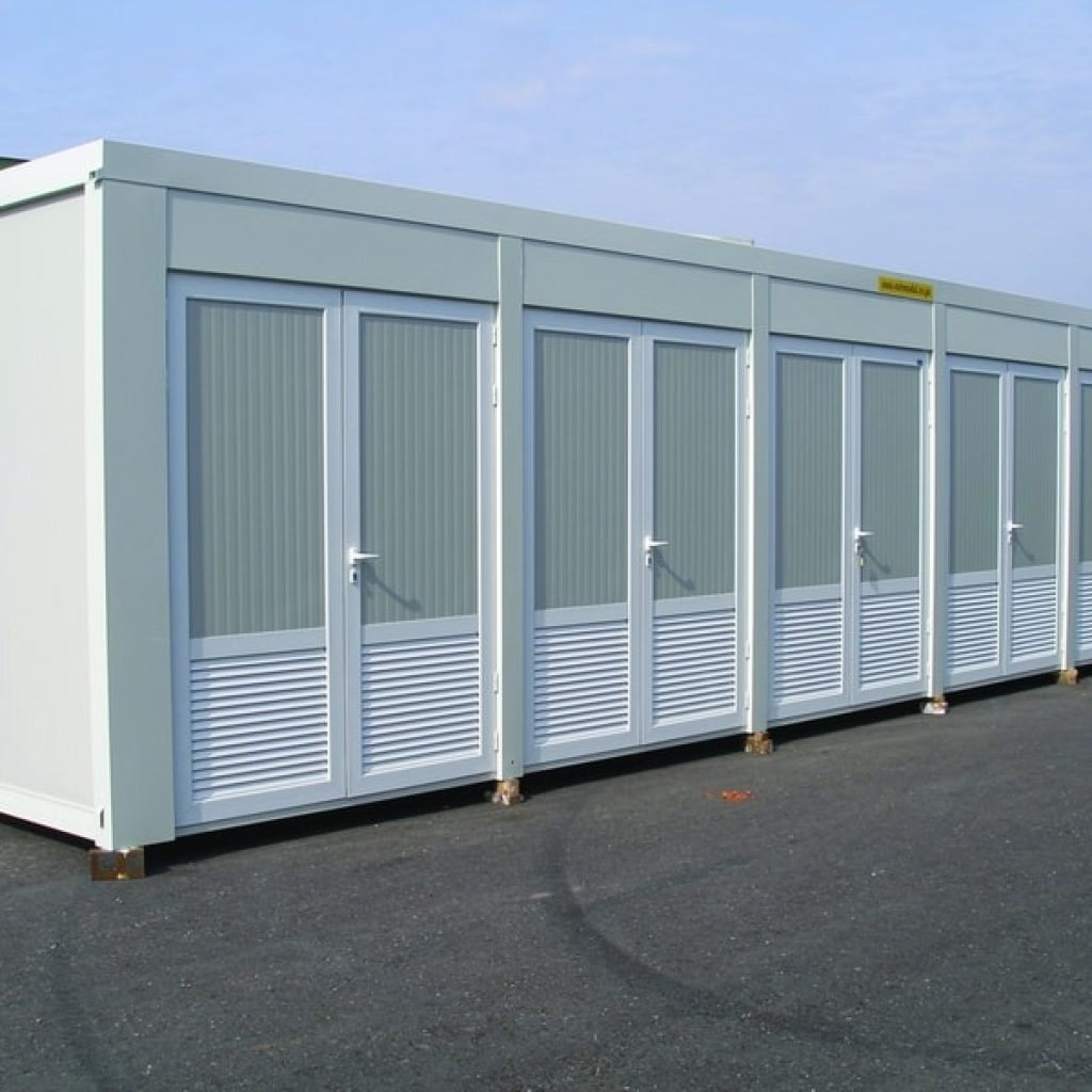 double door storage containers